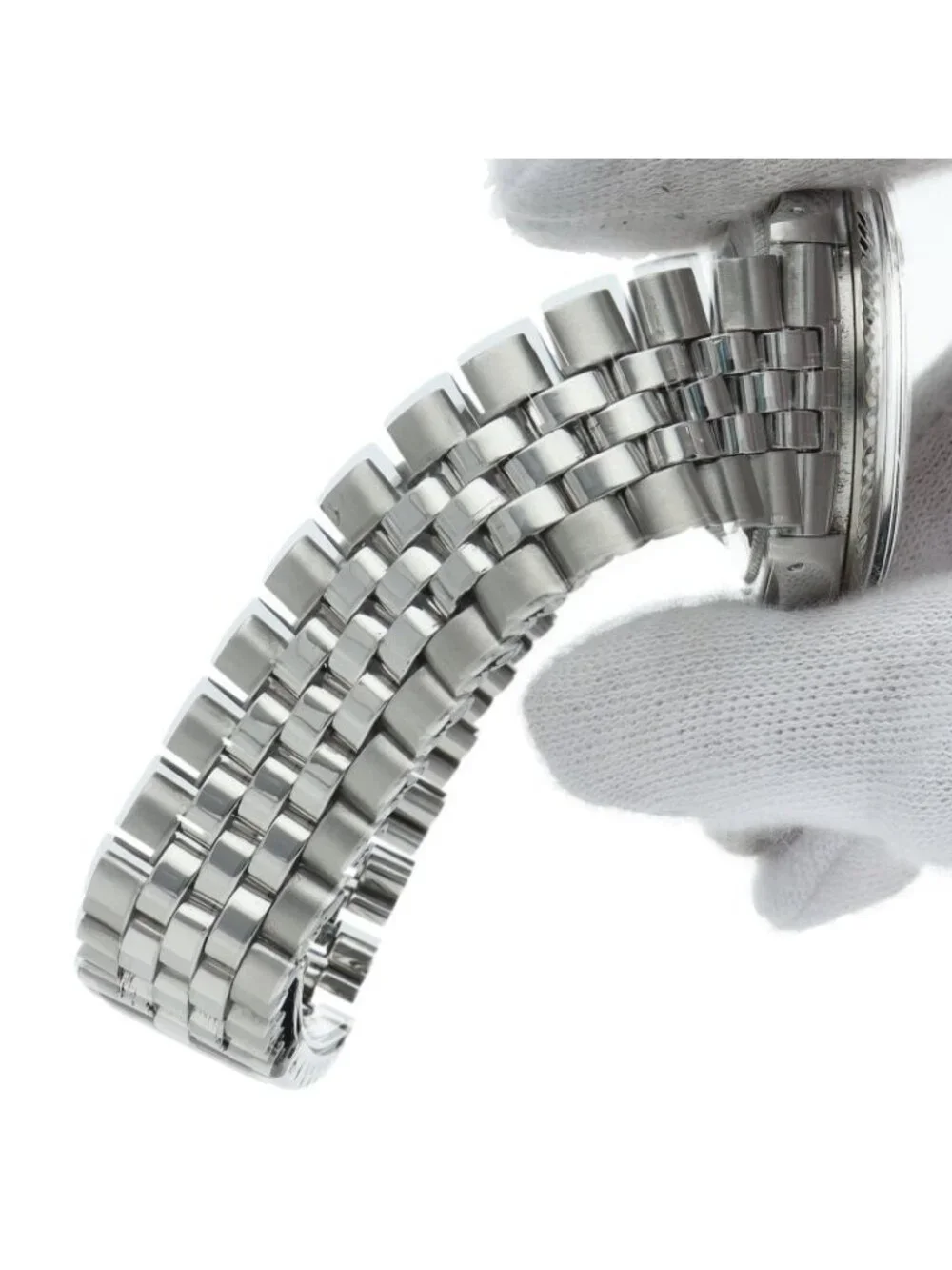 Rolex Datejust Watch Tritium Antique 18k White Gold SS Silver Polished